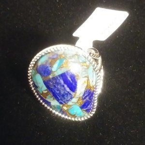 Turquoise TearDrop Sliver Ring